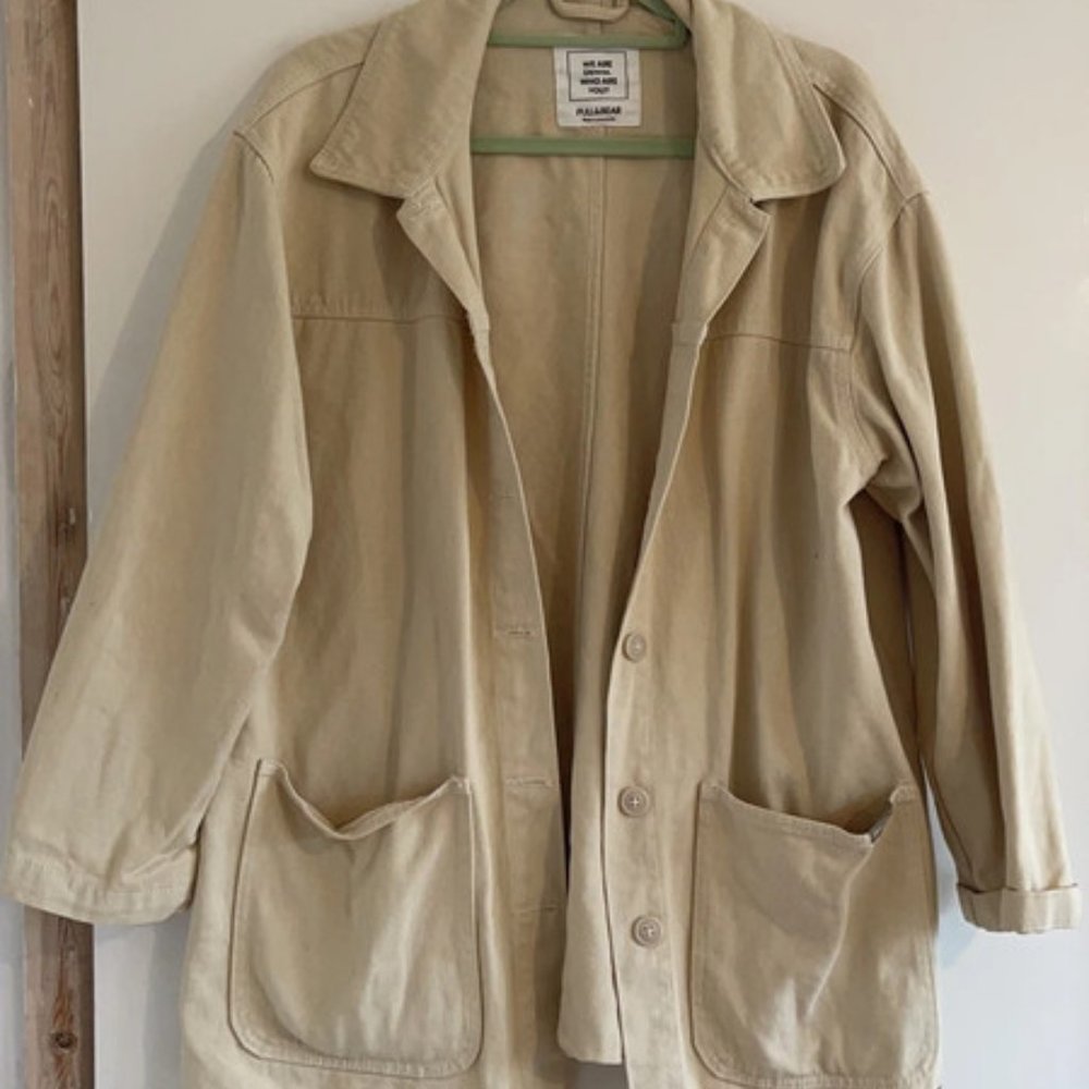 Pull & Bear Ecru Denim Jacket
